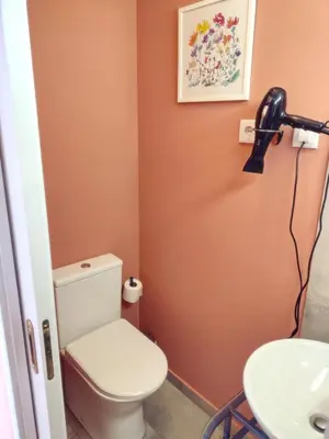 a bathroom with a toilet and a sink at Oporto Center Clean & Cozy Apt 3 in Porto