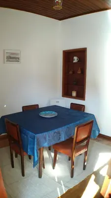 a table with chairs and a blue table cloth on it at Silver Porto - AL in Porto