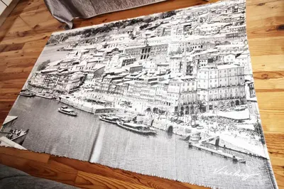 a black and white drawing of a city at Invictus Place in Porto