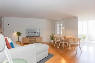 a kitchen with a microwave on a counter at Liiiving in Porto - Santa Catarina Luxury Apartment in Porto