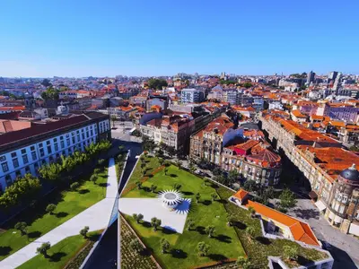 an aerial view of the city of lyon at LOFT Sá de Noronha in Porto