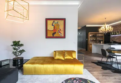 a living room with a couch and a dining room at ALQUIMIA DOS ALIADOS - Gorgeous Palace Apartment in Porto