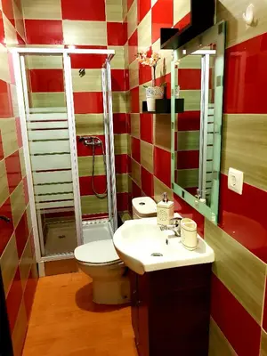 a bathroom with a toilet and a sink at Oporto Cozy Studio in Porto