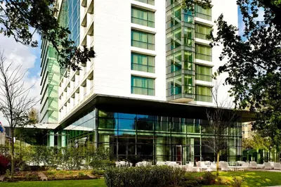 an external view of a building at Sheraton Porto Hotel & Spa in Porto