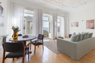 a living room with a couch and a table at B28 Apartments Porto in Porto