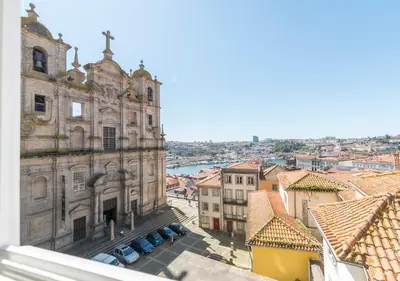 a view of a city from a building at Oporto Street das Aldas - River View in Porto
