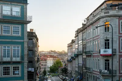 a view of a city street with buildings at Loft Ribeira - 3px - Spacious Flat in Porto