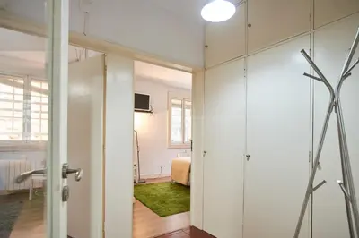 a room with white walls and a sliding door at Riverside (with 3 Bedrooms) by JC in Porto