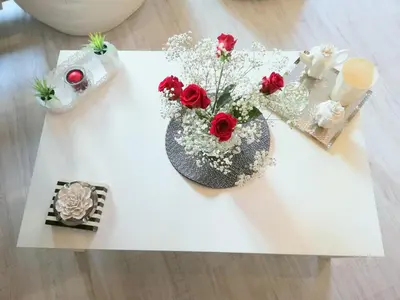 a white table with a vase of flowers on it at Cor Iesu House, Arts Quarter, Porto in Porto