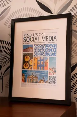 a framed print of a local mexican newspaper at North Star Flats @ Dom Luís I Bridge in Vila Nova de Gaia