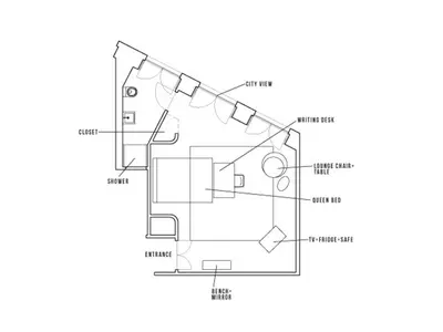 a schematic diagram of a bathroom at GuestReady - Innvict Residences in Porto