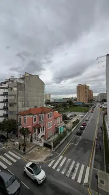 a view of a city street with cars and buildings at Musica4 in Porto