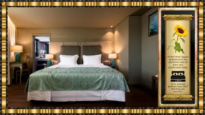 a hotel room with a bed with a sunflower poster at Hotel Jaguar Oporto - is Near the Metro has Free Parking and a Free Shuttle Service between the Airport and the Hotel from 7AM to 8PM in Porto