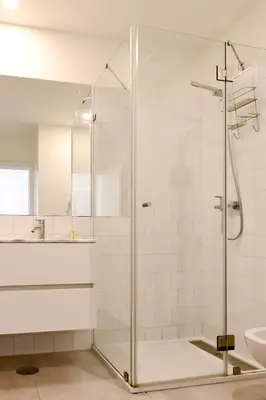 a bathroom with a shower and a sink at Oporto Chic&Cozy - Batalha II in Porto