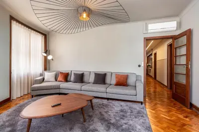 a living room with a couch and a table at YOUROPO - Santa Catarina in Porto