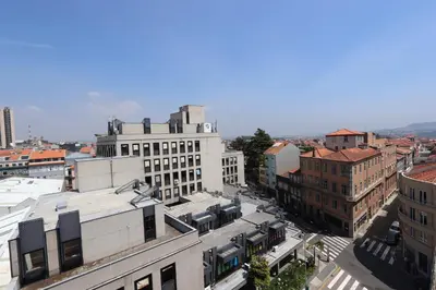 an aerial view of a city with buildings at HM - Nearby Bolhão Studio in Porto