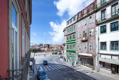 a view of a city street from a building at Esmeralda Apartment by Cozy Stay in Porto