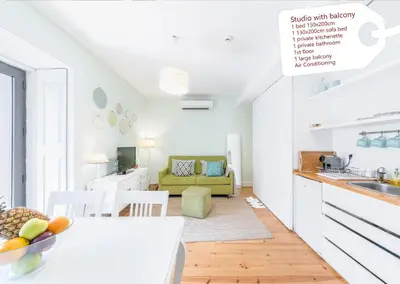 a bathroom with a shower and a toilet and a sink at Look At Me - Serviced Lofts & Studios in Porto