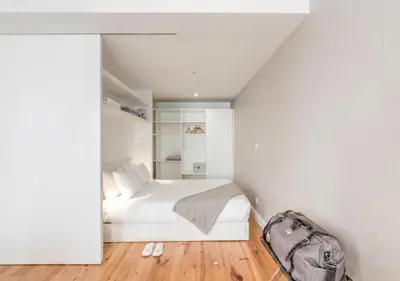 a bathroom with a shower and a toilet and a sink at Look At Me - Serviced Lofts & Studios in Porto