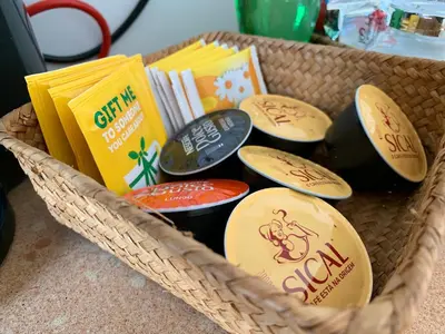a basket filled with different types of objects at All in flat by, city center, skyline in Porto