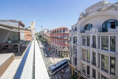 a view of a city street with buildings at Santa Catarina Roof Top in Porto