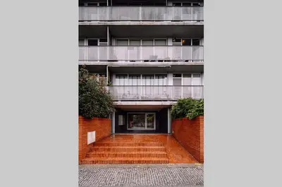 an external view of a building with a stairway at Porto bica velha - Carvalhido in Porto