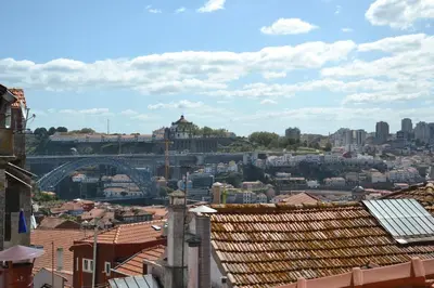 a view of a city with buildings and a bridge at Olival 54 Apartments in Porto