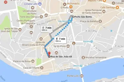 a map of the city of dubrovnik with aedes at Ribeira - Dixos Oporto Apartments III in Porto