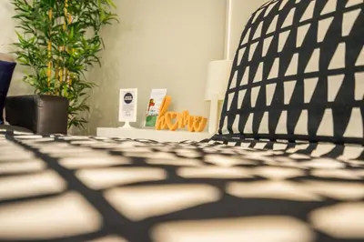 a close up of a keyboard in front of a chair at Oporto Explorers in Porto