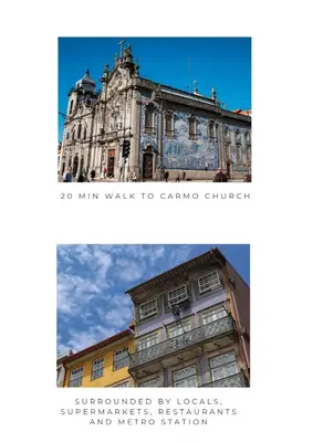 a picture of an old building and a picture of a building at Porto Historic - Apartment with Private Patio in Porto