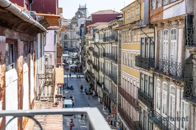 an overhead view of a city street with buildings at Flores - Delight Loft Porto - Next to Ribeira in Porto