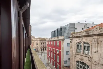 a view from the window of a building at CC Downtown Palace - I in Porto