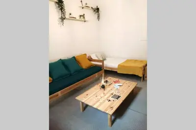 a living room with a couch and a coffee table at Rian - central 2 bedroom Apartment in Porto in Porto