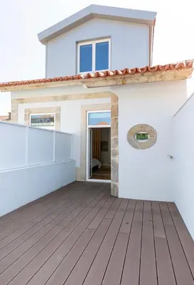 a view of a house with a deck at São Vítor Douro Living in Porto