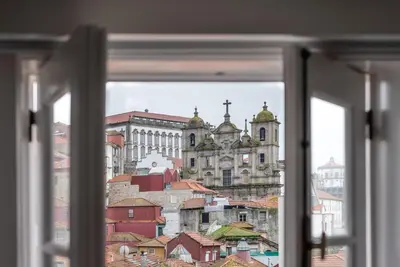 a view of a city from a window at GuestReady - Subzero Design in Porto