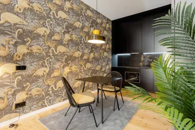 a dining room with a table and two chairs at BOUTIQUE Rentals-Art & Charm II Apt w/ Terrace in Porto