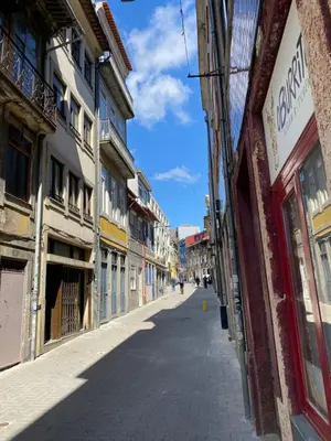 an empty street in an old town at Center Liberty Apartment in Porto