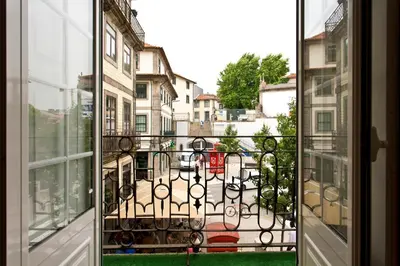 a view of a city street from a window at Oporto Blue Aliados - Historic City Center Studio in Porto