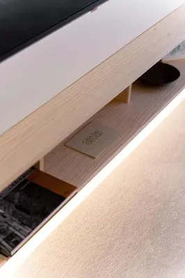 a close up of a drawer of a tv at Virtudes Premium Apartment by DA'HOME in Porto