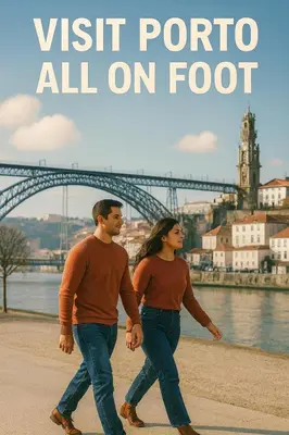 a man and a woman walking on the beach at Manuel Apartment - Porto Velho Apt in Porto