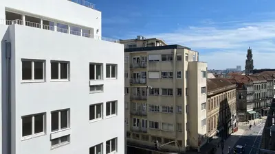 a view of a city from a building at BEST - Studio Porto Downtown with AC and Parking in Porto