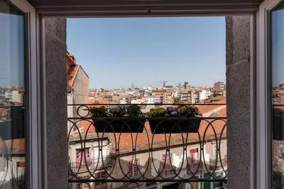a view of a city from a window at Skyline Cosy House, Downtown Porto near metro in Porto