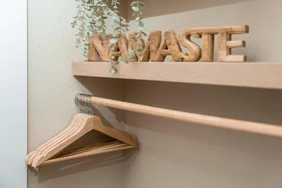 a wooden shelf with the word last written on it at GuestReady - OPortoGrow Central Batalha 2 in Porto