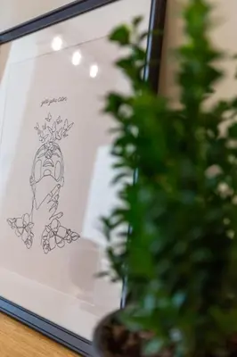 a picture of a drawing of a christmas tree at Welcome Aliados a Noble apartment in City Heart in Porto