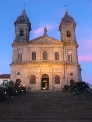 an old church with stairs in front of it at Casa do Teatro in Porto