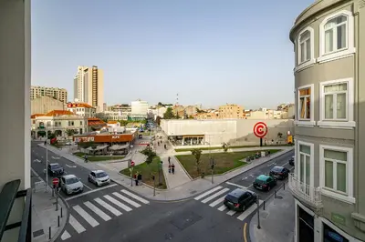 a view of a city with cars parked on a street at WHome FT169 Top Location 2-Bed Perfect to explore Porto in Porto
